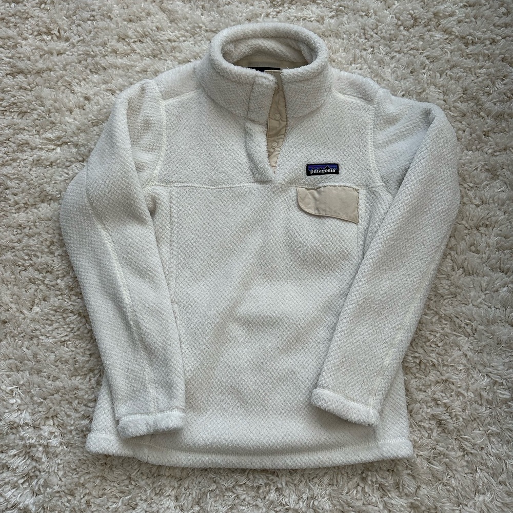 Patagonia Women’s XXS White Re-Tool Snap-t Pullover